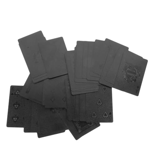 BESTonZON 1 Packung Wasserfeste Spielkarten aus Schwarzgold goldene Spielkarten Schwimmbad Waterproof Playing Cards wasserdichte Spielkarten Schachbrett Brettspiele Pokerkarte Pokerspiel PVC BESTonZON 1 Packung Wasserfeste Spielkarten aus Schwarzgold goldene Spielkarten Schwimmbad Waterproof Playing Cards wasserdichte Spielkarten Schachbrett Brettspiele Pokerkarte Pokerspiel PVC von BESTonZON