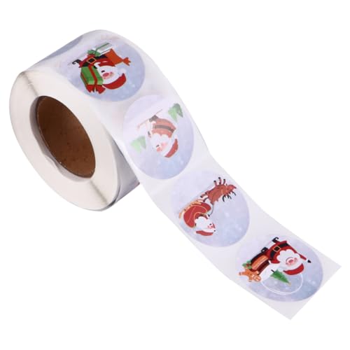 BESTonZON 1rolle Weihnachtsaufkleber Selbstklebende Santa Claus Dekoration Für Bastelprojekte Geschenkverpackungen Und Schulbelohnungen Für Weihnachtszeit von BESTonZON