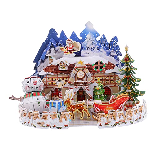 BESTonZON 1 Satz 3D-Stereo-Puzzle für kinderspielzeug Weihnachten Dekoration weihnachtsdeko weihnachtsdeko weihnachtdeko zusammenbauen 3D-Puzzle- Papier von BESTonZON
