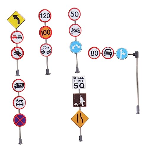 BESTonZON 1 Satz 6 STK Sandtisch DIY Dekoration Verkehr Lutscher Zeichen Spielzeugautos Aufkleber Straßenschilder Bausteine für Planke Knallt Autos Für Ampel Plastik BESTonZON 1 Satz 6 STK Sandtisch DIY Dekoration Verkehr Lutscher Zeichen Spielzeugautos Aufkleber Straßenschilder Bausteine für Planke Knallt Autos Für Ampel Plastik von BESTonZON