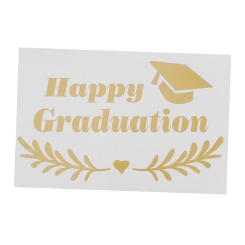 BESTonZON 6 Stücke Schwarz Graduierung Ballon Aufkleber Selbst-Adhesive Decals Goldene Ballon für Graduierung Party von BESTonZON