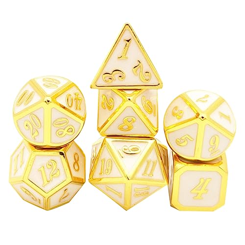 BESTonZON 1 Satz 7 Stück Metallwürfel Partyspiel Facettenwürfel 7St Brettspiele mdice Unterhaltungswürfel Golden BESTonZON 1 Satz 7 Stück Metallwürfel Partyspiel Facettenwürfel 7St Brettspiele mdice Unterhaltungswürfel Golden von BESTonZON