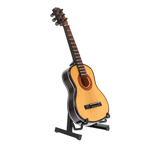 BESTonZON Miniatur-Musikinstrument – ​​mini-Gitarren-Ornament Holzgitarrenmodell Für Puppenhäuser Einzigartiges Für Kinder Und Musiker von BESTonZON