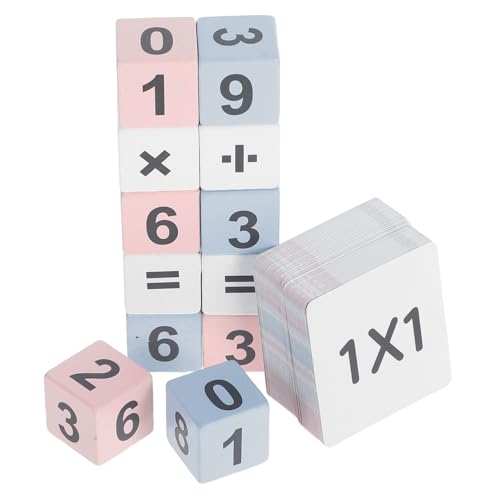 BESTonZON 1 Satz Algorithmus Bausteine Bildungsmathematikspielzeug Mathe-geschicklichkeitsspiel Mathe-brettspiel Division Flash-Karten Multiplikationsspiel Mathe-Spiele Lernspiele Holz von BESTonZON