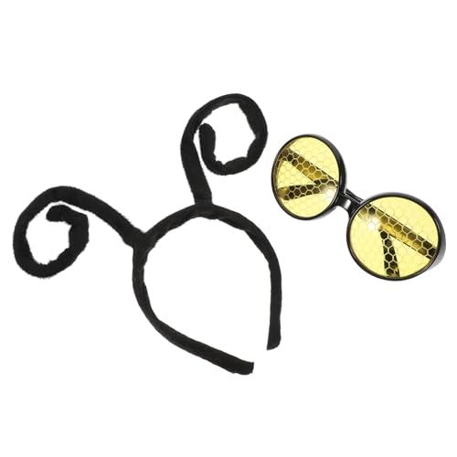 BESTonZON 1 Satz Antenne Haarreifen mit Brille Kreatives Kostüm Zubehör für Karneval Cosplay Geburtstagsfeiern und Maskenbälle Schmetterlingsdesign für Erwachsene BESTonZON 1 Satz Antenne Haarreifen mit Brille Kreatives Kostüm Zubehör für Karneval Cosplay Geburtstagsfeiern und Maskenbälle Schmetterlingsdesign für Erwachsene von BESTonZON