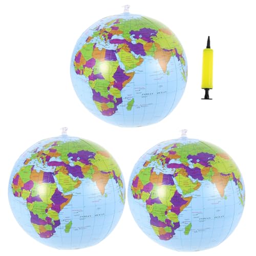BESTonZON 1 Satz Aufblasbarer Erde Sprengen Party Bevorzugt Strandball Strandball-erde Strandball Unterrichten Kugel in Die Luft Sprengen World Global Ball Weltkugel Erdkugel Pvc von BESTonZON