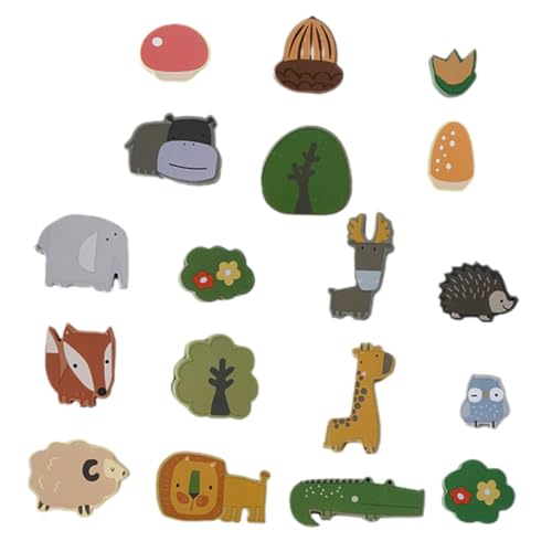 BESTonZON 1 Satz Balancieren Sie Die Bausteine Tierfiguren Tierspielzeug Stapeln Kaninchenspielzeug Tiere Gewichtetes Stofftier Cartoon- Aus Holz Kinderspielzeug Hölzern von BESTonZON