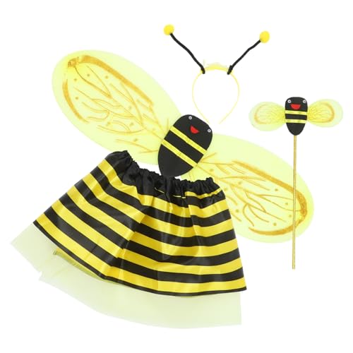 BESTonZON 1 Satz Bienenflügel-Set Balsam Bienenwabe Bausatz Biene Bühnenkostüm Bienen-Cosplay-kostüm Bienenkostüm Für Kleinkinder Performance-kostüm Für Mädchen Stoff Yellow BESTonZON 1 Satz Bienenflügel-Set Balsam Bienenwabe Bausatz Biene Bühnenkostüm Bienen-Cosplay-kostüm Bienenkostüm Für Kleinkinder Performance-kostüm Für Mädchen Stoff Yellow von BESTonZON