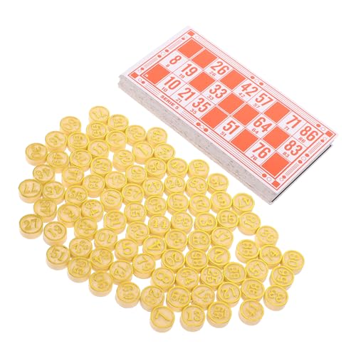 BESTonZON Familienfreundliches Bingo-Spiel 1 Set – Kompaktes Und Tragbares Bingo-Set Für Interaktive Unterhaltung von BESTonZON