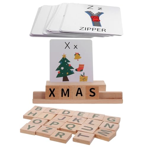 BESTonZON 1 Satz Briefe Karten Kinderbuchstabe Kognitives Passendes Buchstabenspielzeug Aus Holz Buchstabenblock Lernen Alphabet-Puzzle- Bildungsspielzeug Hölzern BESTonZON 1 Satz Briefe Karten Kinderbuchstabe Kognitives Passendes Buchstabenspielzeug Aus Holz Buchstabenblock Lernen Alphabet-Puzzle- Bildungsspielzeug Hölzern von BESTonZON