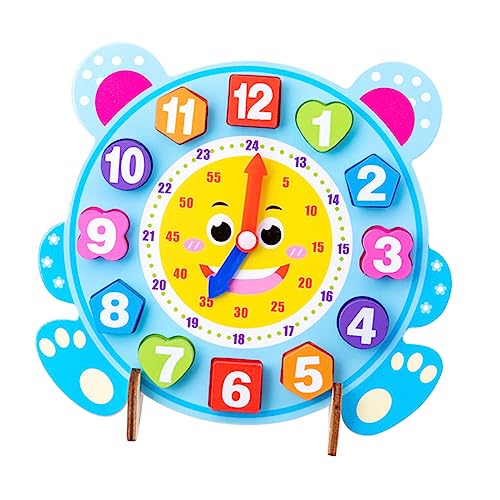 BESTonZON 1 Satz Cartoon-Uhr kinderlernuhren Puzzle laubsägen für Uhr mit Tiermotiven laubsäge Lernspielzeug aus Holz Erkennungsspielzeug aus Holz Bildungsspielzeug Blue BESTonZON 1 Satz Cartoon-Uhr kinderlernuhren Puzzle laubsägen für Uhr mit Tiermotiven laubsäge Lernspielzeug aus Holz Erkennungsspielzeug aus Holz Bildungsspielzeug Blue von BESTonZON