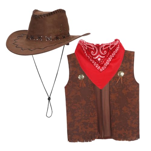 BESTonZON 1 Satz Cowboy-outfit Für Braunes Westenkostüm Kuhmädchenkostüm Cowgirl-kostüme Kinderkostüm Cowboy-kostüm Kuhkostüm Für Cowboyweste Mädchen-cowgirl-kleid Stoff BESTonZON 1 Satz Cowboy-outfit Für Braunes Westenkostüm Kuhmädchenkostüm Cowgirl-kostüme Kinderkostüm Cowboy-kostüm Kuhkostüm Für Cowboyweste Mädchen-cowgirl-kleid Stoff von BESTonZON