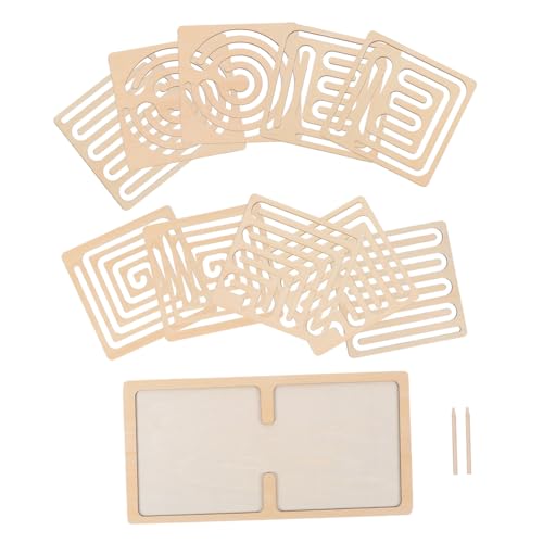 BESTonZON 1 Satz Denkspiel Rätsel Werkzeugbürstenkopf manuelles Hantelständer Feinmotorik Vorschulspielzeug Gehirnverbesserungsgerät für Zugpuzzle Holz Khaki BESTonZON 1 Satz Denkspiel Rätsel Werkzeugbürstenkopf manuelles Hantelständer Feinmotorik Vorschulspielzeug Gehirnverbesserungsgerät für Zugpuzzle Holz Khaki von BESTonZON
