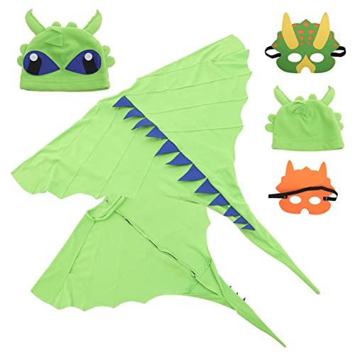 BESTonZON 1 Satz Dinosaurier-umhang Elf Panzerkoralle -Dekorationen Skelett Bekleidungskostüm Halloween- Innenausstattung Exquisites Kostüm Kessel Green Stoff von BESTonZON