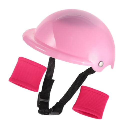 BESTonZON 1 Satz Doll Sports Supplies Stylischer Mini Fahrradhelm und Schutzpolster für Puppen Sicheres Zubehör für Kreatives Rollenspiel und Sportliche Aktivitäten von BESTonZON