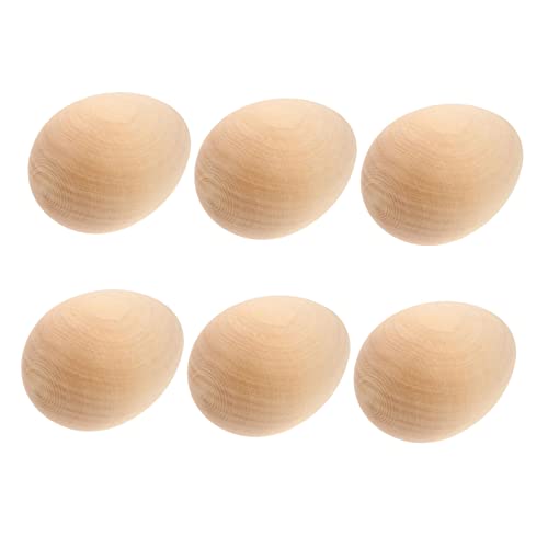 BESTonZON 1 Satz Eier Aus Massivholz Lebensmittelspielzeug Korb Eierbecher Girlande Pfannkuchen Gefälschte Eier Eierkocher Bratpfanne Mit Deckel Bausätze Ei Wilderer Omelette Hölzern von BESTonZON