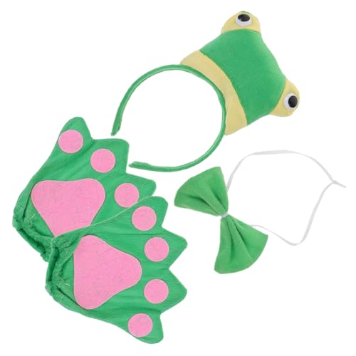BESTonZON 1 Satz Frosch-Stirnband-Set süßes Froschdekor Plüsch Regenjacke für Froschkostüm für Frosch matschig Cosplay-Zubehör Cosplay-Partyzubehör Tierstirnband Plastik Green BESTonZON 1 Satz Frosch-Stirnband-Set süßes Froschdekor Plüsch Regenjacke für Froschkostüm für Frosch matschig Cosplay-Zubehör Cosplay-Partyzubehör Tierstirnband Plastik Green von BESTonZON