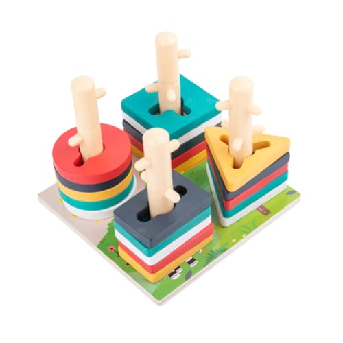 BESTonZON 1 Satz Geometrie-Block-Matching Geometrieform Blockiert Geometrische Form Passender Blockspielzeug Für Die Früherziehung Kinderspielzeug Hölzern BESTonZON 1 Satz Geometrie-Block-Matching Geometrieform Blockiert Geometrische Form Passender Blockspielzeug Für Die Früherziehung Kinderspielzeug Hölzern von BESTonZON
