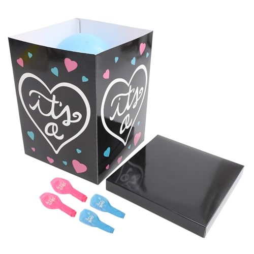 BESTonZON 1 Satz Geschlechtsoffenlegungsbox Luftballons Geschlechtsvorhersage-Kit Geschlecht offenbaren Partydekorationen Babyboxen für die Babyparty -Dusche-Boxen weißer Kartendruck BESTonZON 1 Satz Geschlechtsoffenlegungsbox Luftballons Geschlechtsvorhersage-Kit Geschlecht offenbaren Partydekorationen Babyboxen für die Babyparty -Dusche-Boxen weißer Kartendruck von BESTonZON
