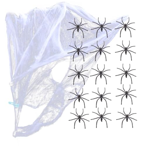 BESTonZON 1 Satz Halloween -Kulisse Dekorationen gefälscht Plüsch Netz LED Halloween Costume Halloween Kleidung Halloween Dekoration Halloween -Ornamente Halloween-Partygeschenke von BESTonZON