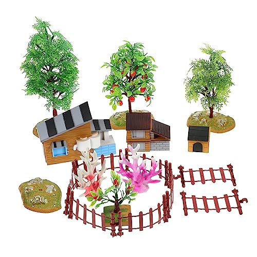 BESTonZON 1 Satz Hausbaum-Modell Mini- Mini-obstbaum Sandtisch Künstlicher Obstbaum Mini Hundehütte Mini-bauernhaus-Modell Simuliertes Zaunmodell Szenenmodell PVC BESTonZON 1 Satz Hausbaum-Modell Mini- Mini-obstbaum Sandtisch Künstlicher Obstbaum Mini Hundehütte Mini-bauernhaus-Modell Simuliertes Zaunmodell Szenenmodell PVC von BESTonZON