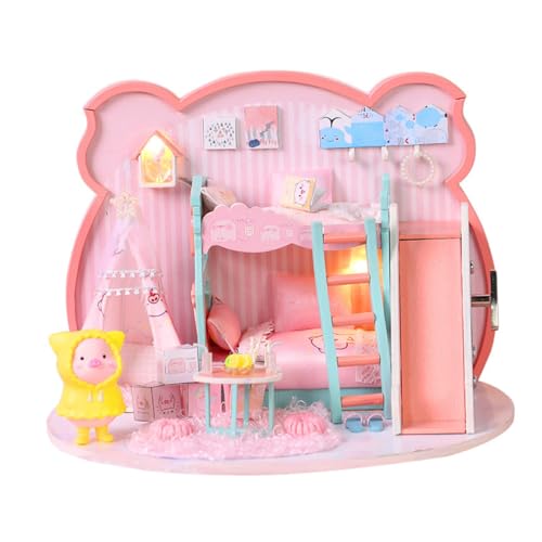 BESTonZON 1 Satz Haushaus Hütte Miniaturen Bausätze erstellen Bauernhaus Wohnkultur spielhaus Playhouse for bastelsets+für+ DIY- Miniatur DIY Bambus Rosa BESTonZON 1 Satz Haushaus Hütte Miniaturen Bausätze erstellen Bauernhaus Wohnkultur spielhaus Playhouse for bastelsets+für+ DIY- Miniatur DIY Bambus Rosa von BESTonZON