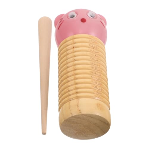 BESTonZON 1 Satz Holz Guiro mit Schlägeln Musikalisches Lernspielzeug für Kleinkinder Fördert Rhythmus und Musikalische Fähigkeiten von BESTonZON