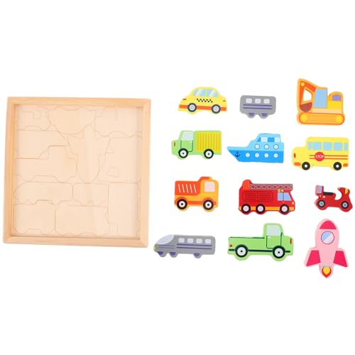 BESTonZON 1 Satz Holzfahrzeug Puzzle für Kleinkinder Lernspielzeug für Kindergarten Hand Auge Koordination und Kognitiver Fähigkeiten für Kreative Problemlösungen und Familienspaß BESTonZON 1 Satz Holzfahrzeug Puzzle für Kleinkinder Lernspielzeug für Kindergarten Hand Auge Koordination und Kognitiver Fähigkeiten für Kreative Problemlösungen und Familienspaß von BESTonZON