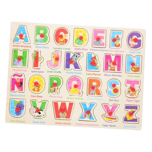 BESTonZON 1 Satz Holzpuzzle für Kleinkinder Spanisch Lernspielzeug Pädagogisches Puzzle mit Großen Holzstücken Hand Auge Koordination Formenerkennung BESTonZON 1 Satz Holzpuzzle für Kleinkinder Spanisch Lernspielzeug Pädagogisches Puzzle mit Großen Holzstücken Hand Auge Koordination Formenerkennung von BESTonZON