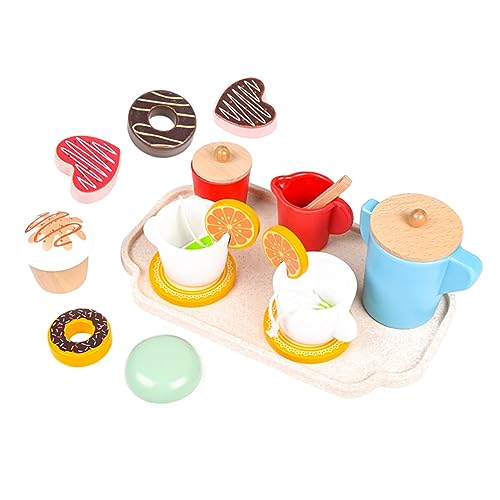 BESTonZON 1 Satz Holzspielzeug Afternoon Tea interaktives Geburtstagsgeschenk Mini Scale wheinatsgeschenke Tee-Set Hausspielzeug Tea-Time-Spielset Miniaturmöbel hölzern BESTonZON 1 Satz Holzspielzeug Afternoon Tea interaktives Geburtstagsgeschenk Mini Scale wheinatsgeschenke Tee-Set Hausspielzeug Tea-Time-Spielset Miniaturmöbel hölzern von BESTonZON