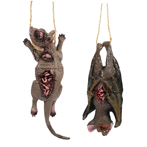 BESTonZON 1 Satz Horror-Deko-Requisiten Halloween-Dekorationstrick beängstigend Halloween-Partygeschenk Halloween Gadget Halloween gefälschte Tiere Halloween-Trick-Requisite Vinyl von BESTonZON