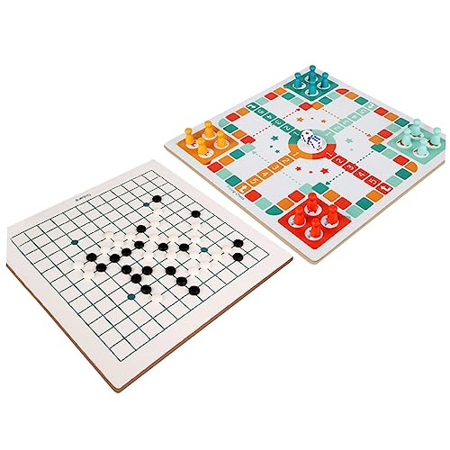 BESTonZON 1 Satz Interaktives Fliegendes Schach in Reihe Holzspielzeug für Erwachsene für Reisen Partys und Eltern Aktivitäten von BESTonZON