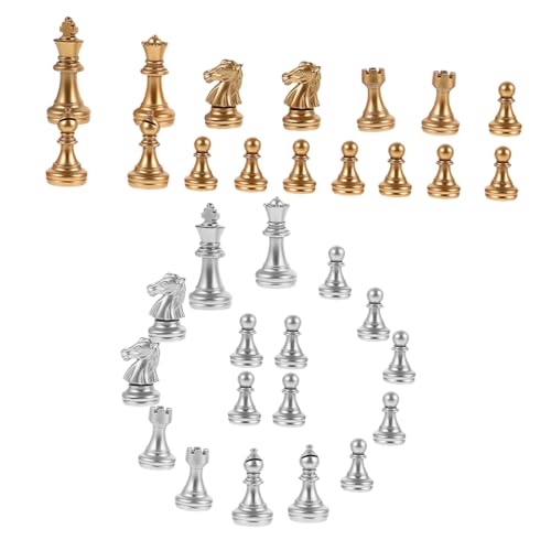 BESTonZON 1 Satz International Chess Pieces aus Hochwertigem Wiederverwendbarem Kunststoff für Familien und Freundesunterhaltung Leicht zu Transportieren Unangenehme Gerüche als Schachspiel von BESTonZON