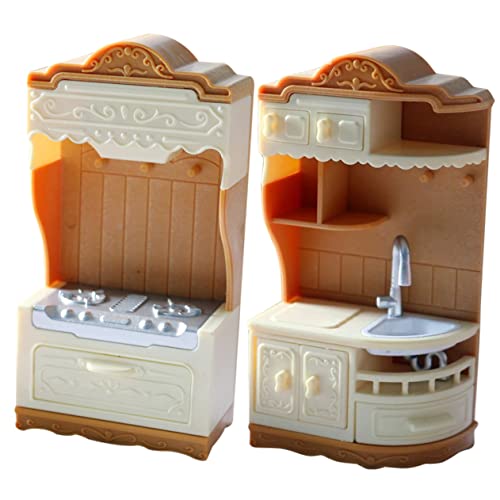 BESTonZON Mini-Schrank & Puppenhaus-kochtisch-Set Spielhaus-kochbank Miniatur-möbelmodell Realistisches Herddesign Ideal Für Heimdekoration Und Fotografie-Requisiten BESTonZON Mini-Schrank & Puppenhaus-kochtisch-Set Spielhaus-kochbank Miniatur-möbelmodell Realistisches Herddesign Ideal Für Heimdekoration Und Fotografie-Requisiten von BESTonZON