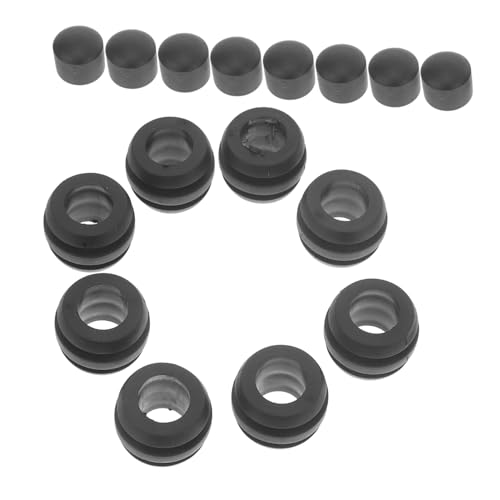BESTonZON 1 Satz Kicker Zubehör Kickerlagerstangen Ball Griptape Fledermäuse Spiel Kappen Für Kickerstangen Buchsen Für Kickertische Lenkerband Fledermauswickel Schläger Plastik Black von BESTonZON
