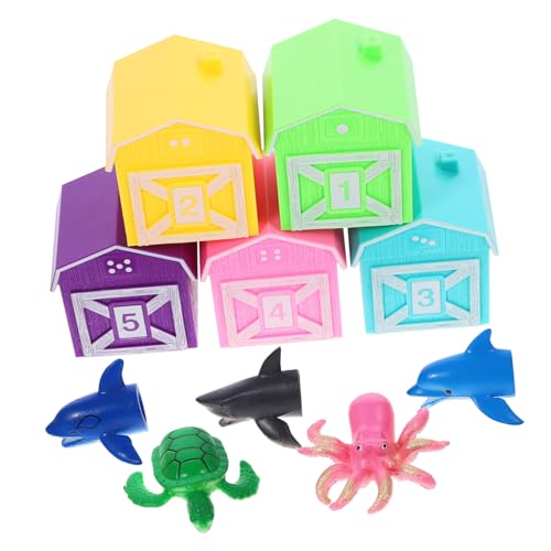BESTonZON 1 Satz Klassifizierungszählspielzeug Puppe Tierform Zählspielzeug Zählen Erzählendes Zählspielzeug Tierfiguren Fingerspielzeug Eltern Kind Fingerspielzeug Kunststoff von BESTonZON