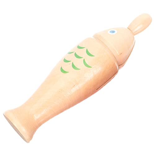 BESTonZON 1 Satz Kleiner Fisch Aus Holz Dekoration Raglan Magnetische Dekoration Handmodell Kette Mit Tropfenkopf Gadget-Halterung Löffel Halterung Quaste Hölzern Beige von BESTonZON