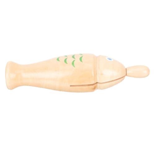 BESTonZON 1 Satz Kleiner Fisch aus Holz Musik Schlaginstrumente Löffel Halterung Musikinstrumente kinderinstrumente Lehrmittel für Schlaginstrument für Kleinkinder von BESTonZON