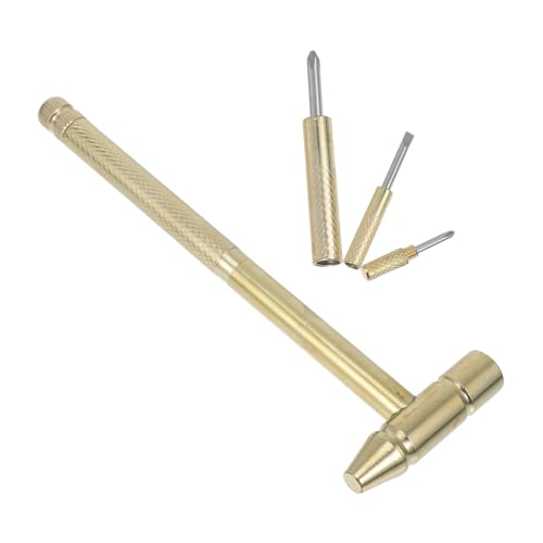 BESTonZON 1 Satz Kleiner Metallhammer Treiber Multi Juwelier Hammer Hammerspielzeug Elektroschrauber Bausatz Akku-bohrmaschine Hammer Zur Schmuckherstellung Kleine Schrauben Werkzeug Golden von BESTonZON