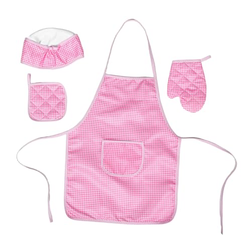 BESTonZON Kochset Für Jungen Und Mädchen 1 Set Kleinkinderschürze Und Kochmütze Jungen- Und Mädchenschürze Für Kinder Kinderküchenzubehör von BESTonZON