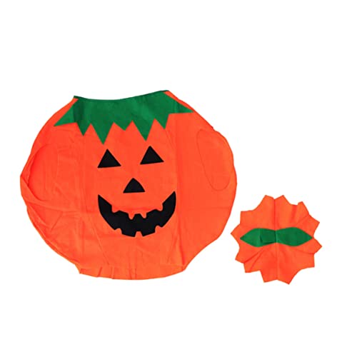 BESTonZON 1 Satz Kürbismantel -Kürbis-Outfits tragbare Halloween-Kleidung Halloween schminke Halloween Make up kinderkostüme Party-Kürbis-Kleidung Kürbiskostüm Stoff Orange von BESTonZON
