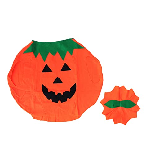 BESTonZON 1 Satz Kürbismantel -kürbis-Outfits Halloween-Kleidung Zartes Halloween-kostüm Halloween-kürbis-Kleidung Zarte Kürbiskleidung Kürbiskostüm Für Stoff Orange von BESTonZON