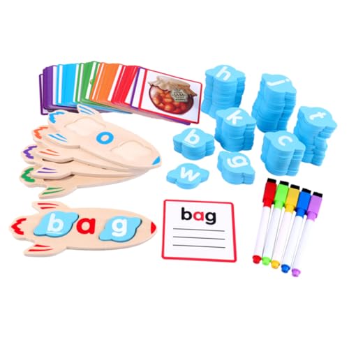 BESTonZON 1 Satz Lernen Von Alphabetwörtern Klassenzimmer Müssen Haben Brettspiele Für Von 6 Bis 8 Jahren Alphabet- Feinmotorik- Für 5-jährige Alphabet-Spiele Holz BESTonZON 1 Satz Lernen Von Alphabetwörtern Klassenzimmer Müssen Haben Brettspiele Für Von 6 Bis 8 Jahren Alphabet- Feinmotorik- Für 5-jährige Alphabet-Spiele Holz von BESTonZON