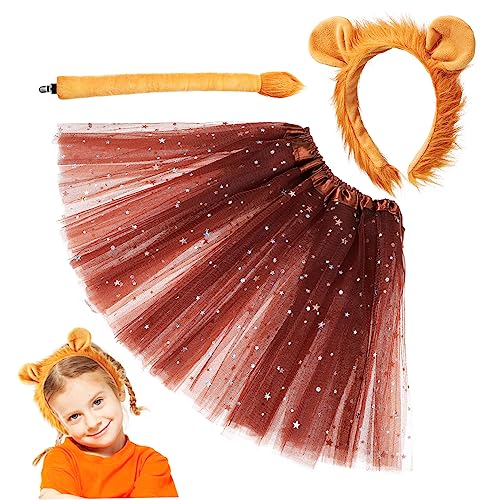 BESTonZON 1 Satz Löwen-Charakterkostüm Kostümzubehör für Erwachsene und - für Mädchen Waschbärschwanz Cosplay Löwen-Stirnband für Mädchen Löwen-Kostümzubehör Polyester BESTonZON 1 Satz Löwen-Charakterkostüm Kostümzubehör für Erwachsene und - für Mädchen Waschbärschwanz Cosplay Löwen-Stirnband für Mädchen Löwen-Kostümzubehör Polyester von BESTonZON