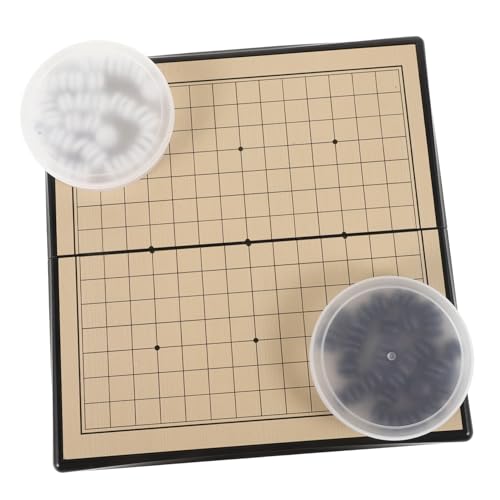 BESTonZON 1 Satz Magnetisches Go und Fünf in Reihe Brettspielset für Tragbares Stabiles Schachspiel mit Magnetischen Spielsteinen für Anfänger und Reisen Leicht zu Verstauen BESTonZON 1 Satz Magnetisches Go und Fünf in Reihe Brettspielset für Tragbares Stabiles Schachspiel mit Magnetischen Spielsteinen für Anfänger und Reisen Leicht zu Verstauen von BESTonZON