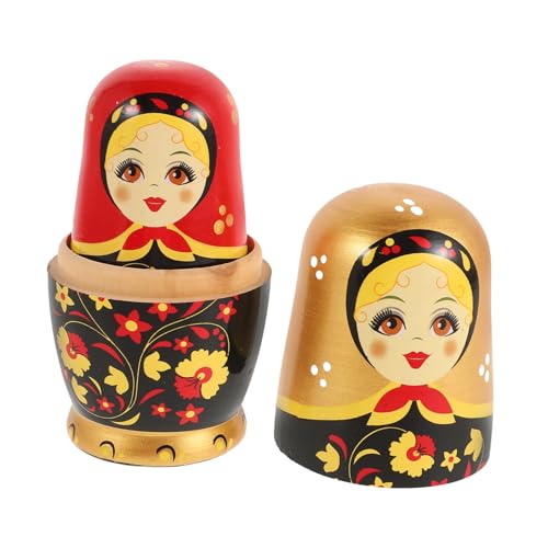 BESTonZON Russische Matrjoschka-Puppen Aus Holz – Stapelspielzeug Für Kinder Und Erwachsene Handgefertigte Matroschka-Puppen Zur Heimdekoration BESTonZON Russische Matrjoschka-Puppen Aus Holz – Stapelspielzeug Für Kinder Und Erwachsene Handgefertigte Matroschka-Puppen Zur Heimdekoration von BESTonZON