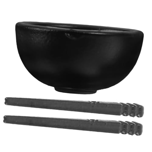 BESTonZON 1 Satz Metallgeschirr Kochgeschirr Für Puppenstuben Mini-futternapf 1:12 Puppenhausminiatur Puppenhauszubehör Essstäbchen Wiederverwendbar Mini-essstäbchen-Modell Heimwerken Black BESTonZON 1 Satz Metallgeschirr Kochgeschirr Für Puppenstuben Mini-futternapf 1:12 Puppenhausminiatur Puppenhauszubehör Essstäbchen Wiederverwendbar Mini-essstäbchen-Modell Heimwerken Black von BESTonZON