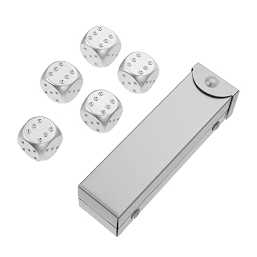 BESTonZON 1 Satz Metallwürfel für den einzug lichtwürfel настольные игры Geschenkeidee riesige Würfel Patchwork Jumbo Bastelwürfel Würfel-Stütze Aluminiumlegierung Silver von BESTonZON