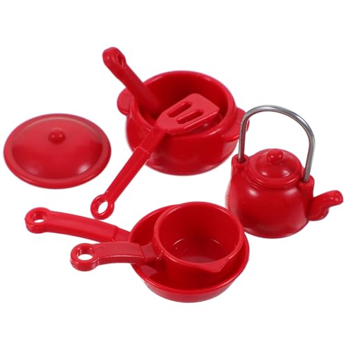 BESTonZON 1 Satz Mini-Küchenzubehör Miniaturküchenutensilien Miniaturkochgeschirr-Set Miniaturküchenzubehör-Set Mini-Küchengeschirr-Modell Retro-Miniküchengeschirr Plastik rot BESTonZON 1 Satz Mini-Küchenzubehör Miniaturküchenutensilien Miniaturkochgeschirr-Set Miniaturküchenzubehör-Set Mini-Küchengeschirr-Modell Retro-Miniküchengeschirr Plastik rot von BESTonZON