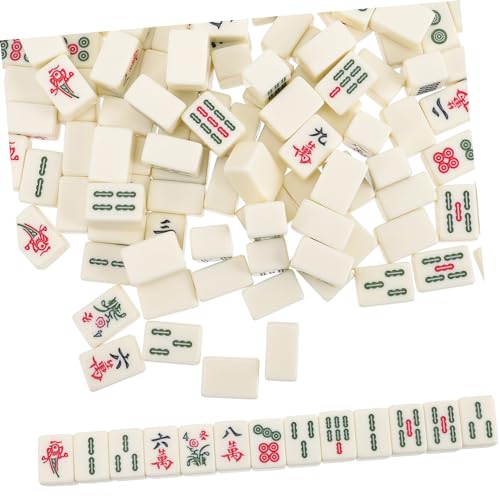 BESTonZON 1 Satz Mini-Mahjong-Steine Mahjong-Fliesen Karten Größe Mit Reisen Reise Spiel Acryl- von BESTonZON